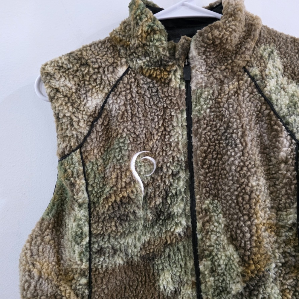 Prois Hunting Apparel Womens Vest Size Large Camo Outdoor Sherpa - Picture 2 of 7